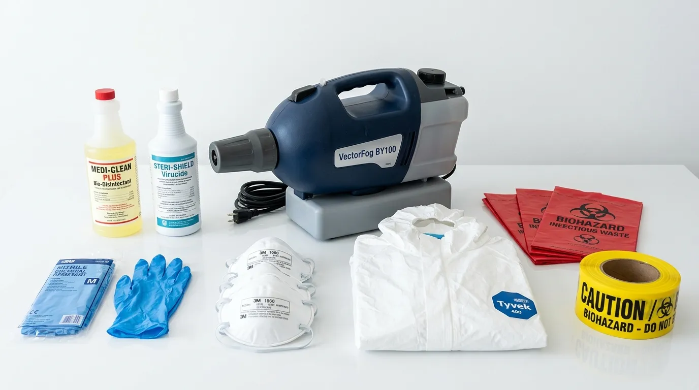 Professional biohazard remediation crew working in Lodi